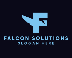 Falcon Letter F logo design