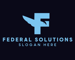 Falcon Letter F logo design