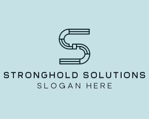 Plumbing Construction Handyman Letter S logo design