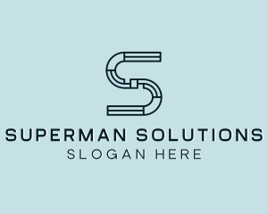 Plumbing Construction Handyman Letter S logo design