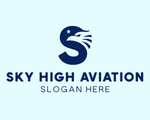 Eagle Aviation Letter S logo design