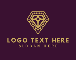 Crystal - Gold Diamond Jewelry logo design