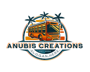 Bus Travel Tour Transportation logo design