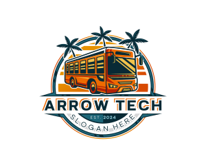 Bus Travel Tour Transportation logo design