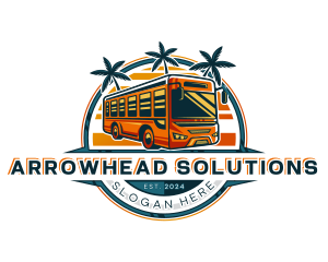 Bus Travel Tour Transportation logo design