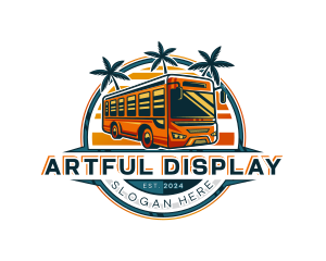 Bus Travel Tour Transportation logo design