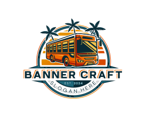 Bus Travel Tour Transportation logo design