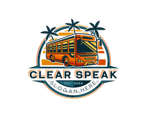 Bus Travel Tour Transportation logo design