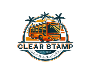 Bus Travel Tour Transportation logo design