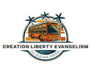 Bus Travel Tour Transportation logo design