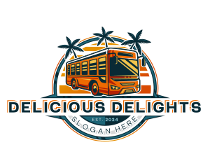 Bus Travel Tour Transportation logo design