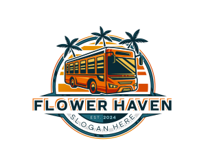 Bus Travel Tour Transportation logo design