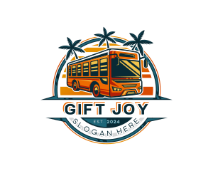 Bus Travel Tour Transportation logo design