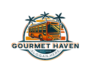 Bus Travel Tour Transportation logo design