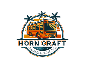 Bus Travel Tour Transportation logo design