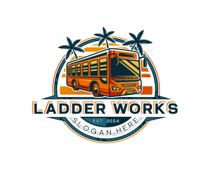 Bus Travel Tour Transportation logo design