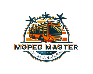 Bus Travel Tour Transportation logo design