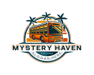 Bus Travel Tour Transportation logo design