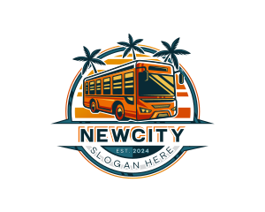 Bus Travel Tour Transportation logo design