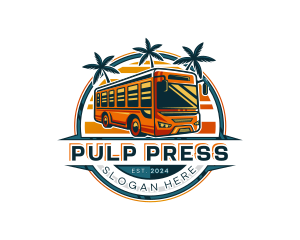 Bus Travel Tour Transportation logo design