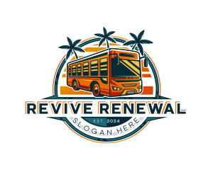 Bus Travel Tour Transportation logo design