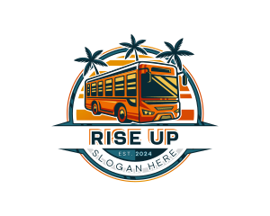 Bus Travel Tour Transportation logo design