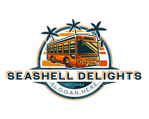 Bus Travel Tour Transportation logo design