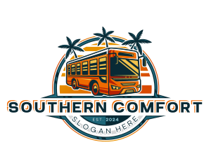 Bus Travel Tour Transportation logo design