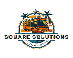 Bus Travel Tour Transportation logo design