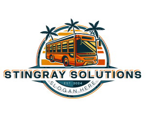 Bus Travel Tour Transportation logo design