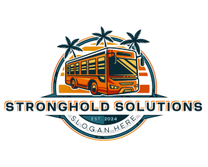 Bus Travel Tour Transportation logo design