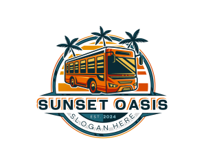 Bus Travel Tour Transportation logo design