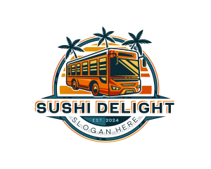 Bus Travel Tour Transportation logo design