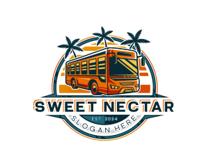 Bus Travel Tour Transportation logo design