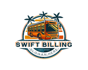 Bus Travel Tour Transportation logo design