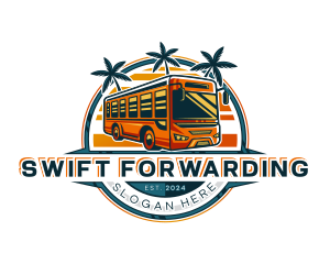 Bus Travel Tour Transportation logo design