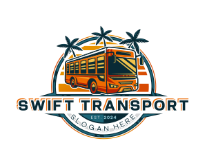 Bus Travel Tour Transportation logo design