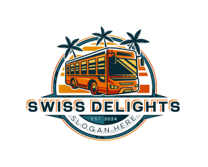 Bus Travel Tour Transportation logo design