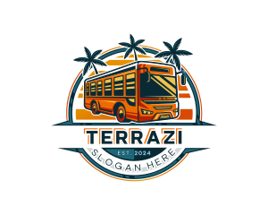 Bus Travel Tour Transportation logo design