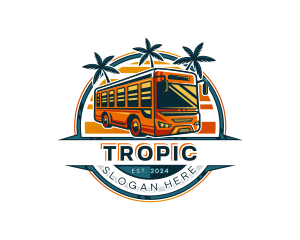 Bus Travel Tour Transportation logo design