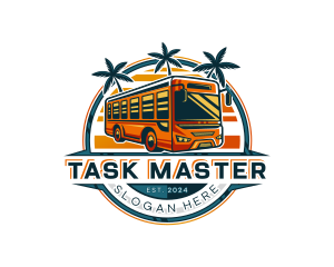 Bus Travel Tour Transportation logo design