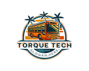 Bus Travel Tour Transportation logo design