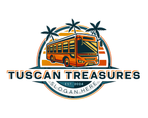 Bus Travel Tour Transportation logo design