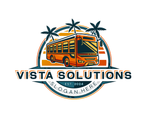 Bus Travel Tour Transportation logo design