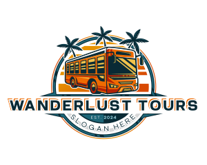 Bus Travel Tour Transportation logo design