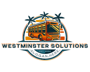 Bus Travel Tour Transportation logo design