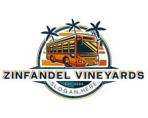 Bus Travel Tour Transportation logo design