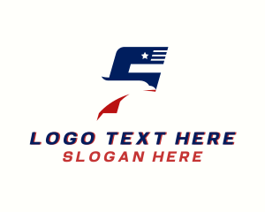 Fly - American Eagle Airline Letter S logo design