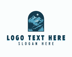 Travel - Blue Forest Mountain logo design