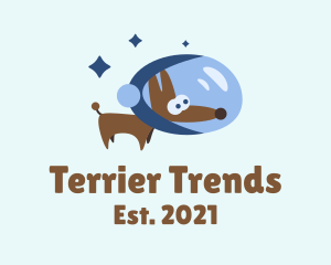 Terrier - Cute Dog Astronaut logo design